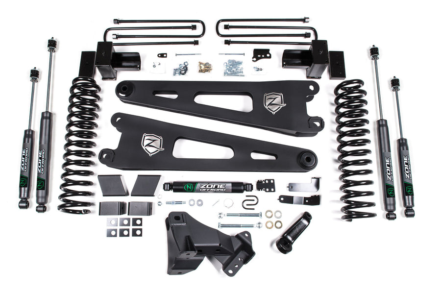Zone Offroad - 4 Inch Lift Kit w/ Radius Arm - Ford F-250/F-350 Super Duty (2017-2019) 4WD - Gas - Zone Offroad