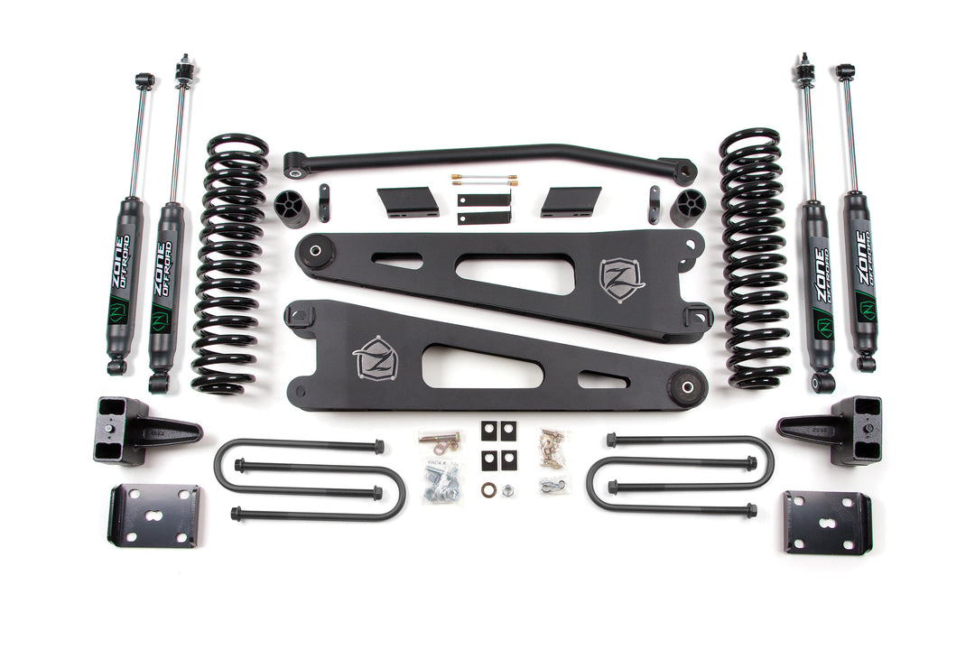 Zone Offroad - 4 Inch Lift Kit w/ Radius Arm - Ford F-250/F-350 Super Duty (2011-2016) 4WD - Gas - Zone Offroad