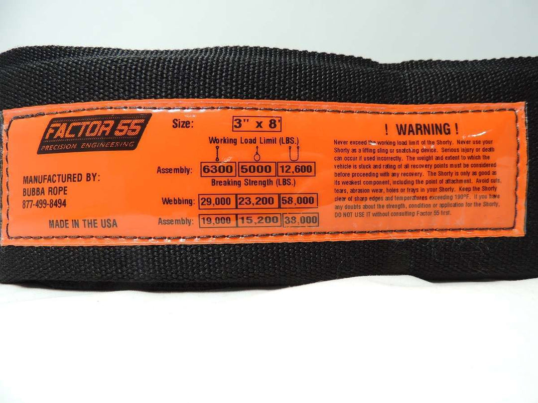 Tree Saver Strap 8 Foot 3 Inch Black/Orange Factor 55