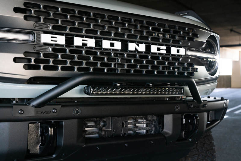DV8 Offroad 2021-2023 Ford Bronco (Not For Factory Plastic Bumper) Factory Bumper Bull Bar - Black