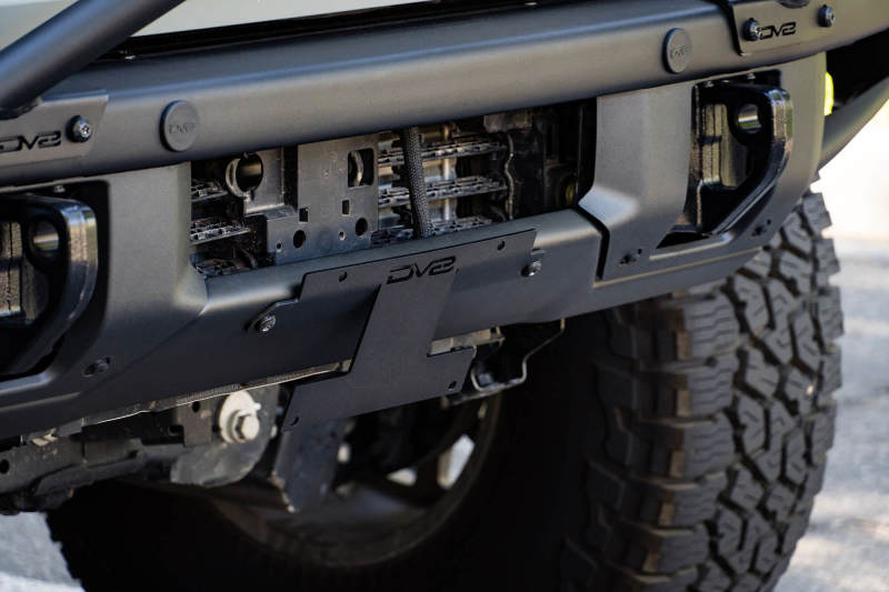 DV8 Offroad 2021-2023 Ford Bronco Factory Front Bumper Licence Relocation Bracket - Front