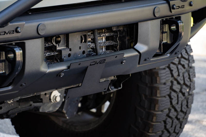 DV8 Offroad 2021-2023 Ford Bronco Factory Front Bumper Licence Relocation Bracket - Front