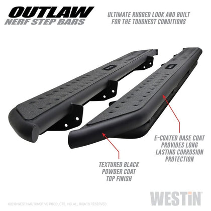 Westin 2015-2023 Ford F-150 SuperCrew / 17-19 Ford F-250/350 Crew Cab Outlaw Nerf Step Bars