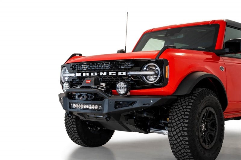 Addictive Desert Designs 2021-2023 Ford Bronco Rock Fighter Front Bumper - Hammer Black