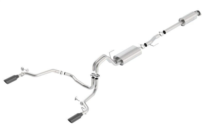 Borla 15-20 Ford F-150 2.7L/ 3.5L EcoBoost/ 5.0L V8 Rear Exit S-Type Catback Exhaust Black Chrome