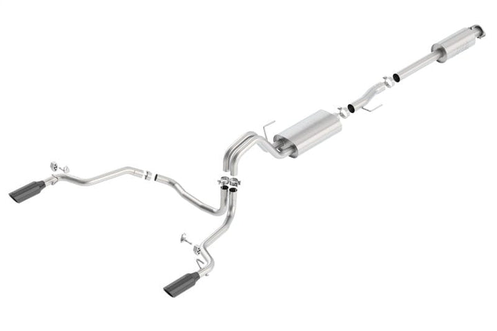Borla 15-20 Ford F-150 2.7L/ 3.5L EcoBoost/ 5.0L V8 Rear Exit S-Type Catback Exhaust Black Chrome