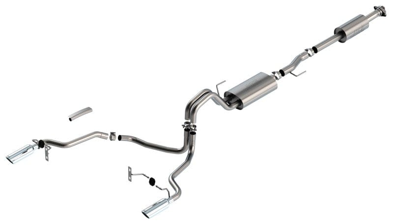 Borla F-150 2021-2022 5.0L 4DR CC SB EC STB LARIAT/KR/PLATINUM/LTD 3/2.25 SRE Cat-Back Touring CHR Tips