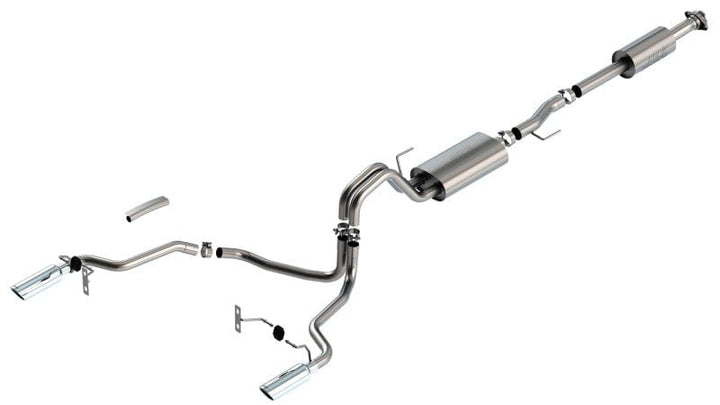 Borla F-150 2021-2022 5.0L 4DR CC SB EC STB LARIAT/KR/PLATINUM/LTD 3/2.25 SRE Cat-Back Touring CHR Tips