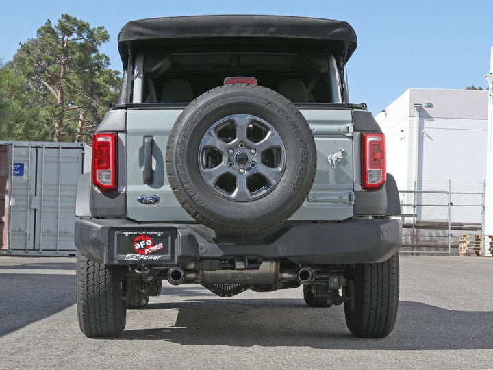 aFe Vulcan 3in 304 SS Axle-Back Exhaust 2021-2023 Ford Bronco L4-2.3L (t)/V6-2.7L (tt) w/ Carbon Tips