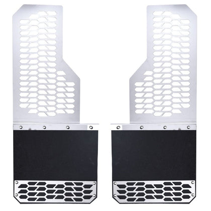 Putco 15-22 Ford F-150 - Set of 2 Mud Skins - Brushed SS w/ Hex Shield