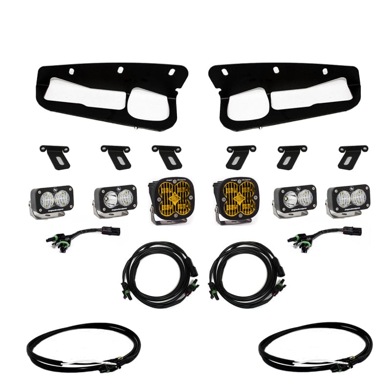 Baja Designs 2021-2023 Ford Bronco Amber SAE Fog Pocket Kit w/Upfitter