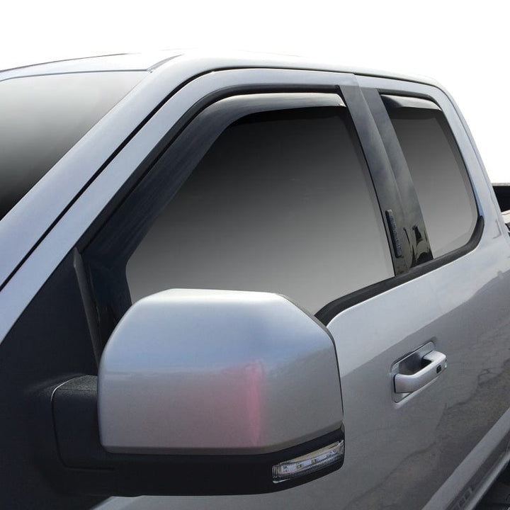 Westin 2015-2022 Ford F-150 SuperCab Wade In-Channel Wind Deflector 4pc - Smoke