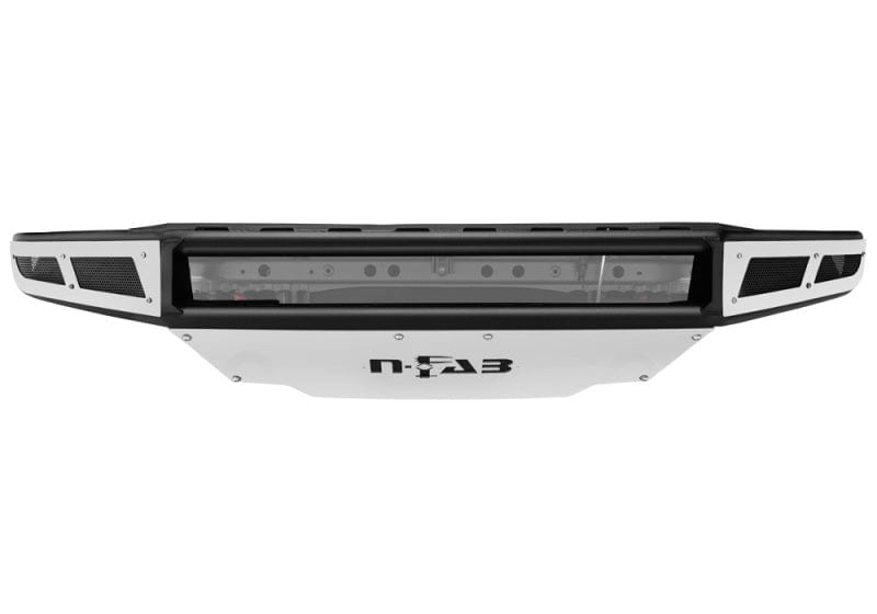 N-Fab M-RDS Front Bumper 2017-2022 Ford F250/F350 Super Duty - Gloss Black w/Silver Skid Plate
