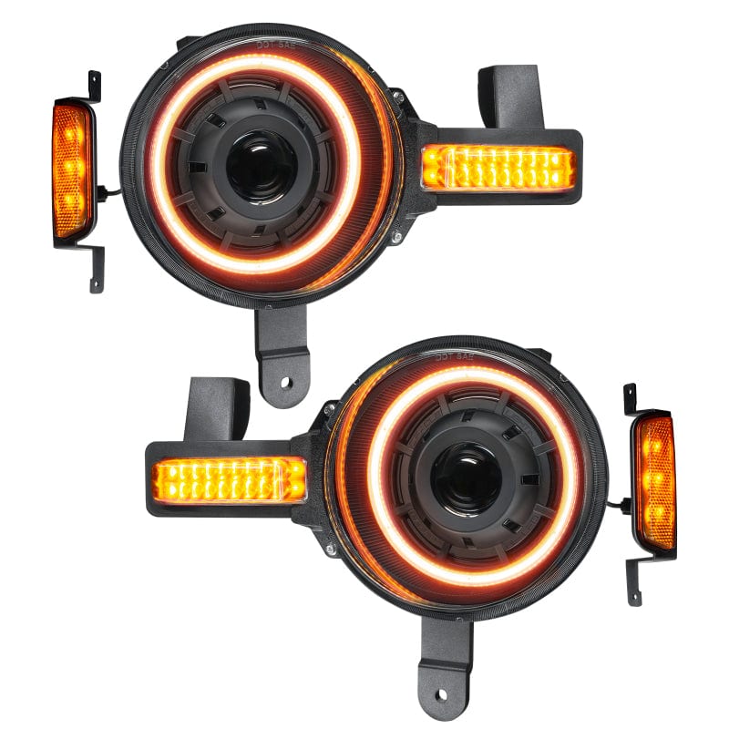 Oracle 2021-2023 Ford Bronco Oculus  Bi-LED Projector Headlights - Amber/White Switchback