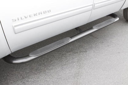 Lund 2015-2023 Ford F-150 SuperCrew 4in. Oval Curved SS Nerf Bars - Polished
