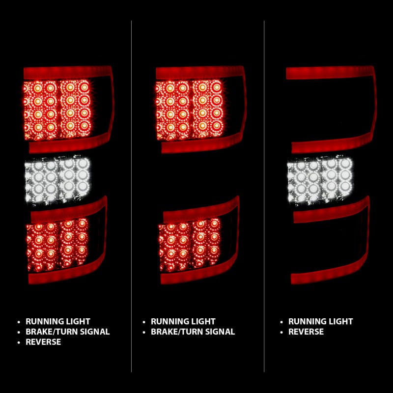 ANZO 2018-2020 Ford F-150 LED Taillight Smoke (Red Light) (w/ Sequential)