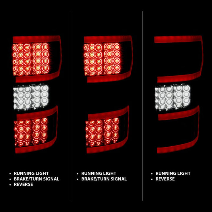 ANZO 2018-2020 Ford F-150 LED Taillight Smoke (Red Light) (w/ Sequential)