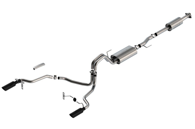 Borla F-150 2021-2022 2.7L/3.5L 4DR CC SB EC STB LAR/KINGR/PLNM/LTD 3/2.25 SRE CB Touring BLK CHR Tips