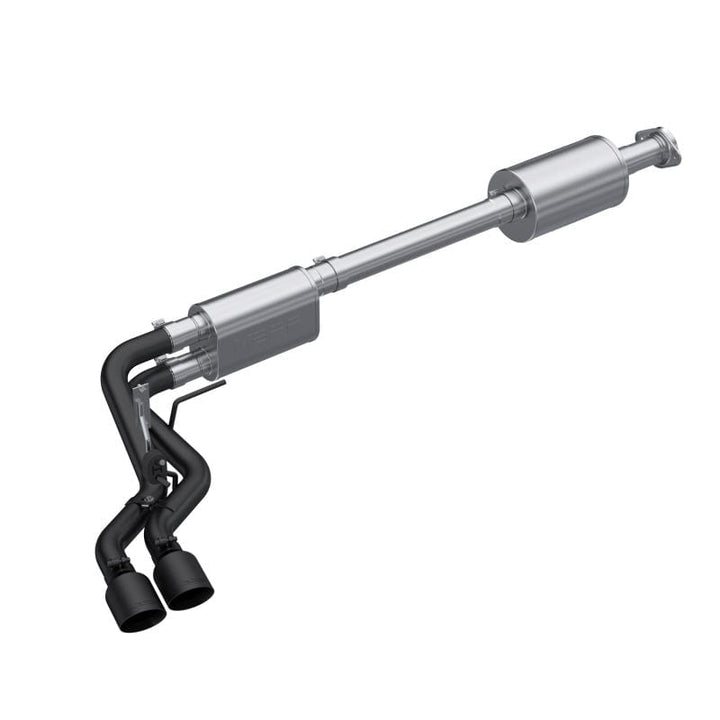 MBRP 2021-2022 Ford F150 Black Coated Dual Pre-Axle (Street Profile) 2.5in OD Tips 3in Cat Back Exhaust