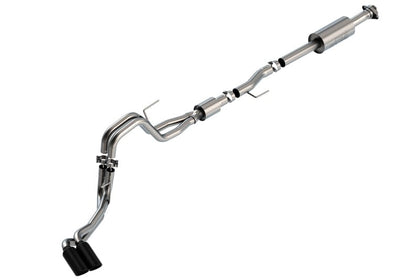 Borla F-150 2021-2022 5.0L 4DR CC SB EC STB LARIAT/KR/PLTM/LTD 3/2.25 DSE Cat-Back S-Type Black CHR Tips