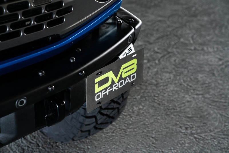DV8 Offroad 2021-2023 Ford Bronco Factory Front Bumper License Relocation Bracket - Side