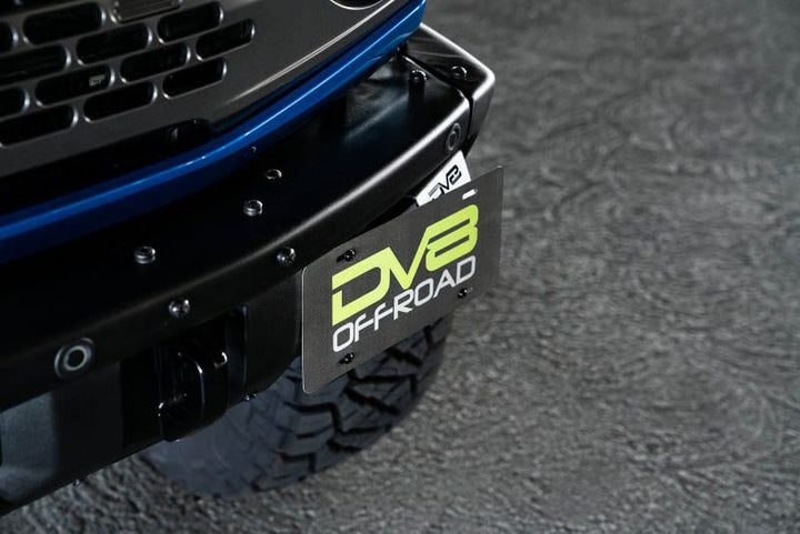 DV8 Offroad 2021-2023 Ford Bronco Factory Front Bumper License Relocation Bracket - Side