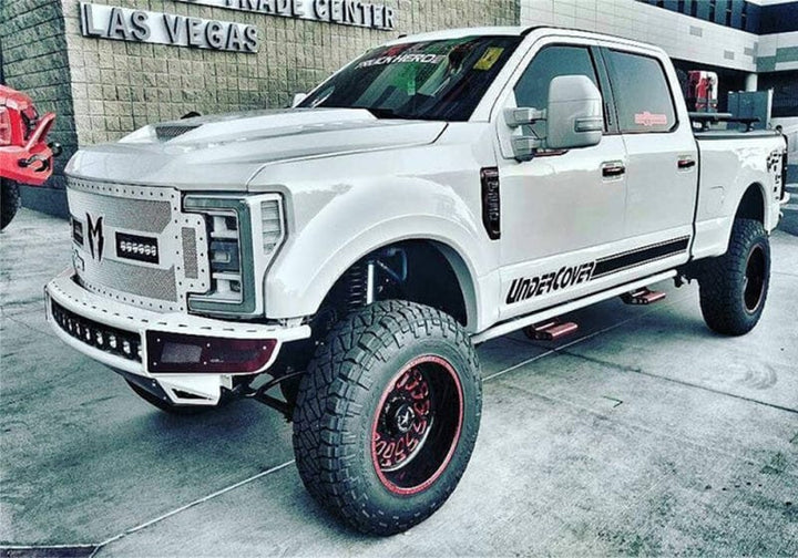 N-Fab M-RDS Front Bumper 2017-2022 Ford F250/F350 Super Duty - Gloss Black w/Silver Skid Plate
