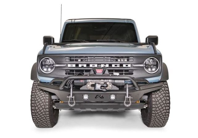 FAB FOURS 2021-2023 BRONCO STUBBY FRONT BUMPER W/ PRE-RUNNER GUARD MATTE BLACK