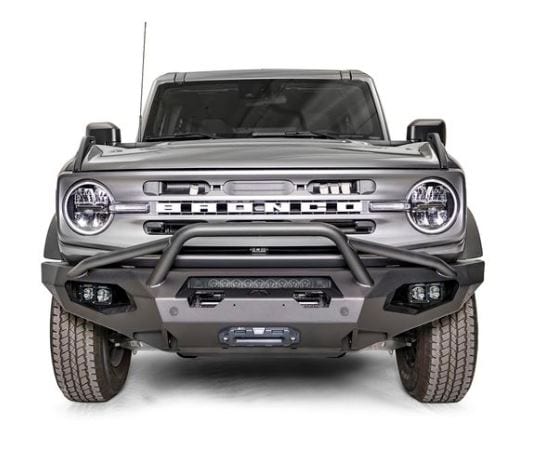 Fab Fours 2021-2023 BRONCO MATRIX FRONT BUMPER W/ PRE-RUNNER GUARD MATTE BLACK