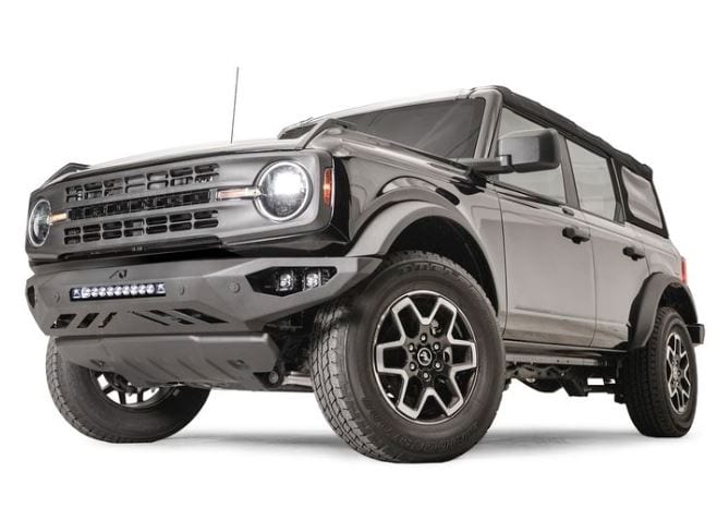 Fab Fours 2021-2023 BRONCO VENGEANCE FRONT BUMPER W/ NO GUARD MATTE BLACK
