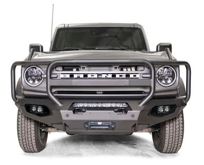 Fab Fours 2021-2023 BRONCO MATRIX FRONT BUMPER W/ FULL GRILL GUARD MATTE BLACK