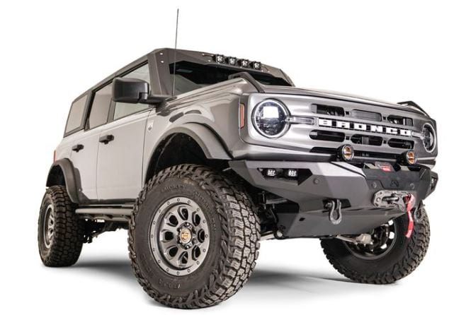 Fab Fours 21-23 BRONCO LIFESTYLE FRONT BUMPER W/ NO GUARD WINCH READY SENSOR COMPATIBLE MATTE BLACK