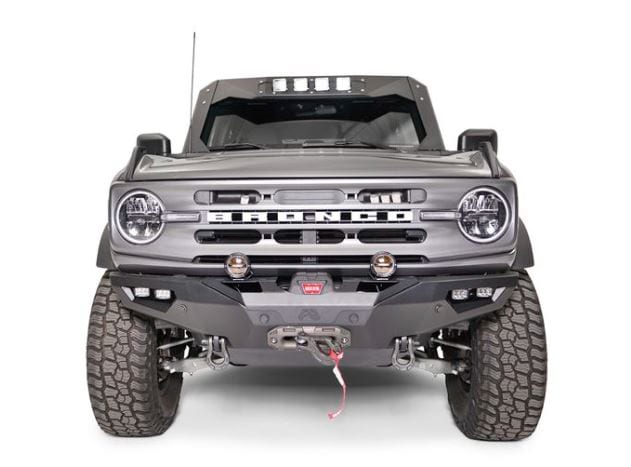 Fab Fours 21-23 BRONCO LIFESTYLE FRONT BUMPER W/ NO GUARD WINCH READY SENSOR COMPATIBLE MATTE BLACK