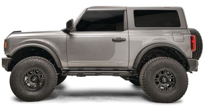 Fab Fours 2021-2023 BRONCO 2 DOOR TUBE SLIDER MATTE BLACK