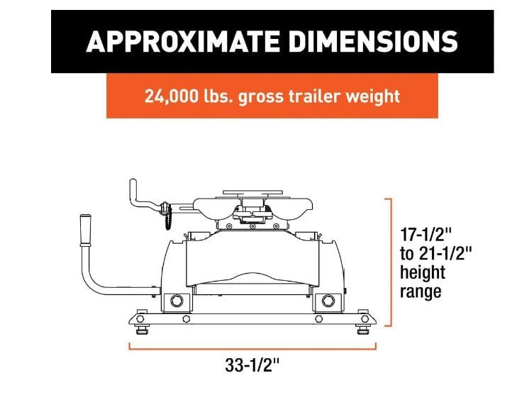 CURT 17-23 F-250 Q24 5TH WHEEL SLIDER HITCH, SELECT FORD F250 6.75' BED PUCK SYSTEM