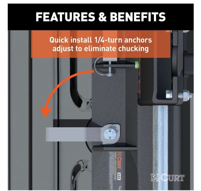 CURT 17-23 F-250 Q24 5TH WHEEL SLIDER HITCH, SELECT FORD F250 6.75' BED PUCK SYSTEM