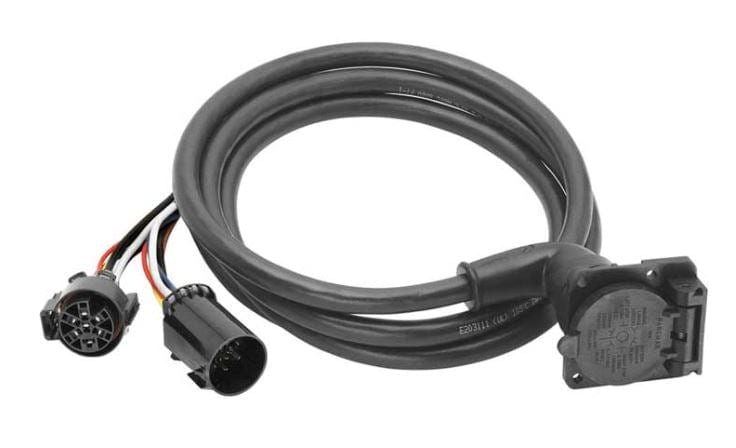 90 DEGREE 5TH WHEEL ADAPTER HARNESS 7WAY FLAT PIN CONNECTOR ASSEMBLY 9FT GM FORD DODGE TOYOTA