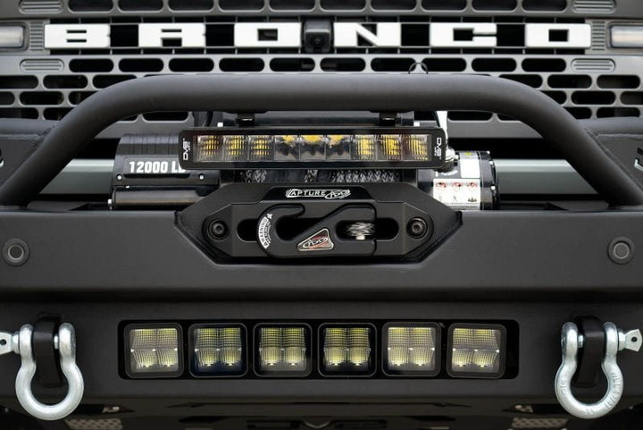 DV8 Offroad 2021-2023 Ford Bronco Modular Front Bumper Winch Capable w/ Auxiliary Light Mounts