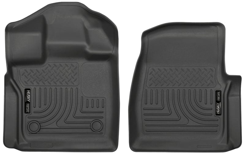 Husky Liners 2015-2022 Ford F-150 Standard Cab Pickup WeatherBeater Front Black Floor Liners