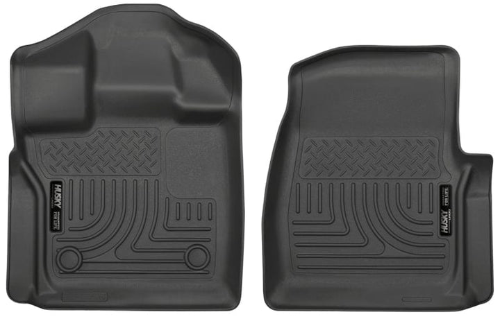 Husky Liners 2015-2022 Ford F-150 Standard Cab Pickup WeatherBeater Front Black Floor Liners