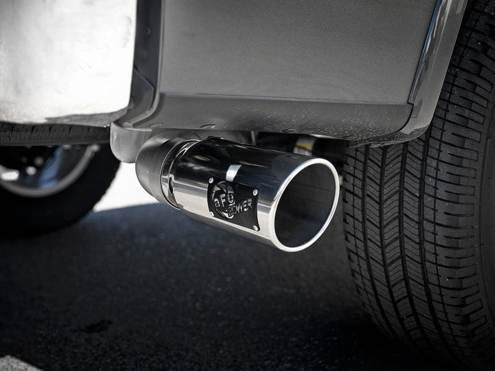 aFe Large Bore-HD 4in 409 SS DPF-Back Exh 18-21 Ford F-150 V6-3.0L (td) w/ Polished Tip