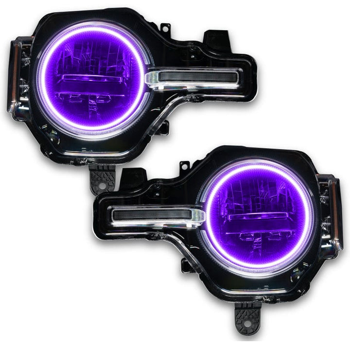 Oracle 2021-2023 Ford Bronco Base Headlight LED Halo Kit - ColorSHIFT - w/ Simple Controller