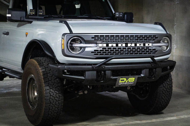 DV8 Offroad 2021-2023 Ford Bronco Factory Front Bumper Licence Relocation Bracket - Front
