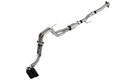 Borla F-150 2021-2022 5.0L 2DR RC SB (122.8 WB) XL, XLT 3/2.25 DSE Cat-Back ATAK Black Chrome Tips