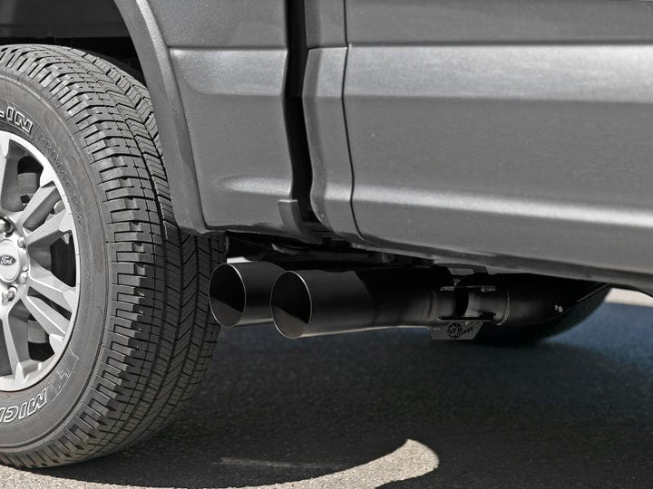 aFe Rebel DPF-Back 409 SS Exhaust System w/Dual Black Tips 18-20 Ford F-150 V6 3.0L (td)