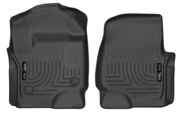 Husky Liners 2017-2022 Ford Super Duty (Crew Cab / Super Cab) WeatherBeater Black Front Floor Liners
