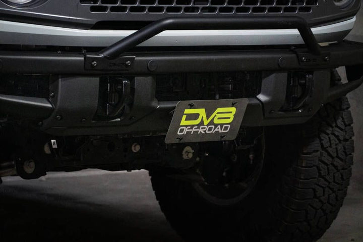 DV8 Offroad 2021-2023 Ford Bronco Factory Front Bumper Licence Relocation Bracket - Front