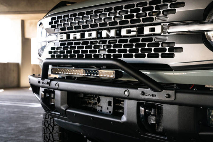 DV8 Offroad 2021-2023 Ford Bronco (Not For Factory Plastic Bumper) Factory Bumper Bull Bar - Black