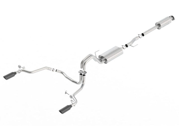 Borla 15-20 Ford F-150 2.7L/ 3.5L EcoBoost/ 5.0L V8 Rear Exit S-Type Catback Exhaust Black Chrome