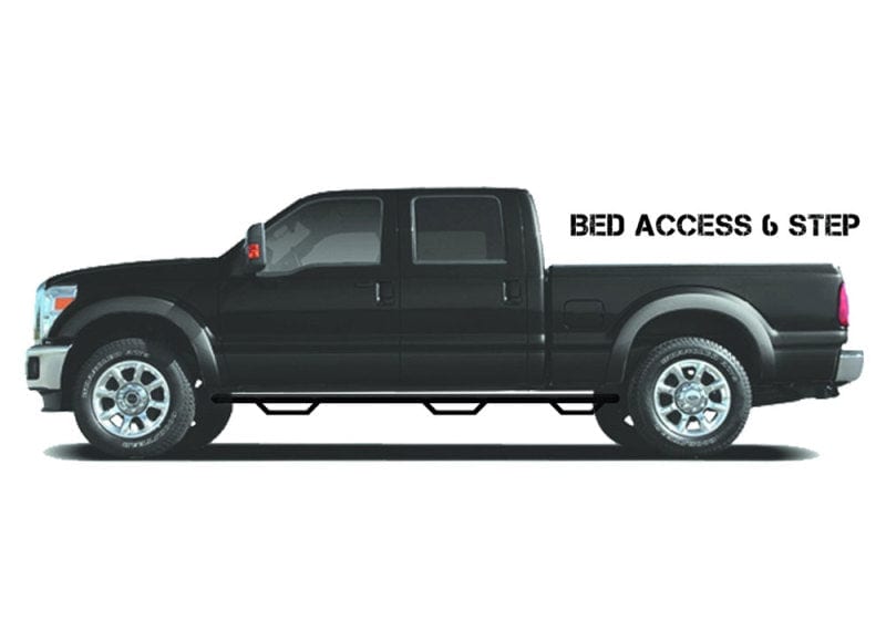 N-Fab Nerf Step 2015-2023 Ford F-150 SuperCrew 5.5ft Bed - Gloss Black - Bed Access - 3in